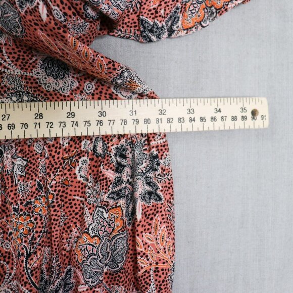 Ellos Dress Womens 3X Boho Rayon Tiered Paisley Western Plus Midi - Picture 8 of 16